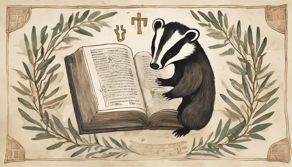 biblical references in badger skin