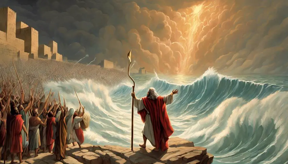 moses guiding israelites escape