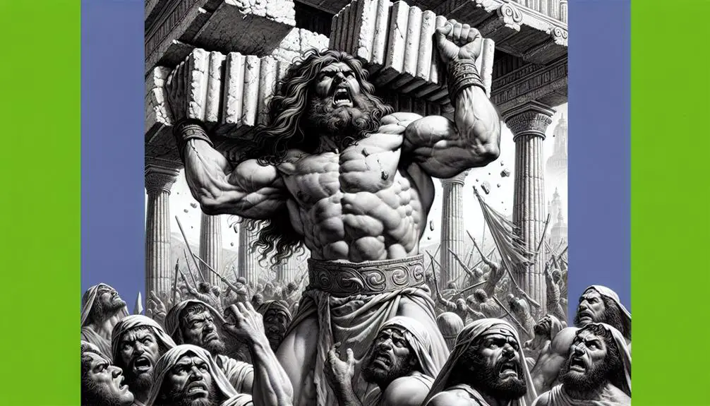 samson s power defeating enemies