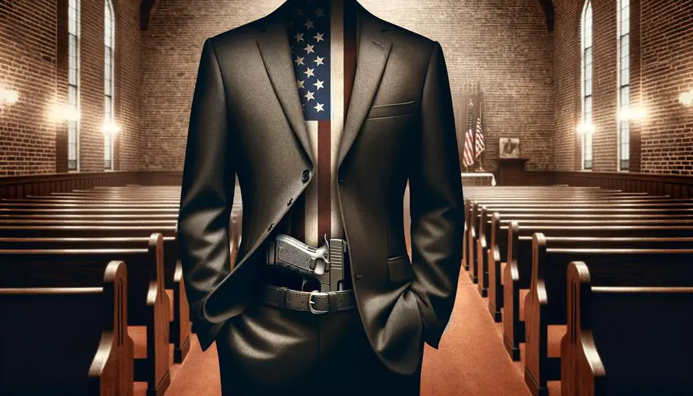 carrying firearms in church