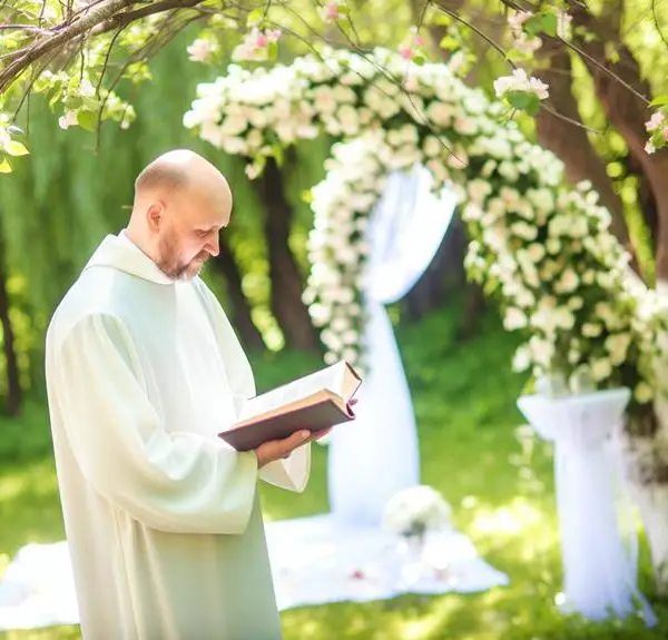 deacon performing wedding ceremony